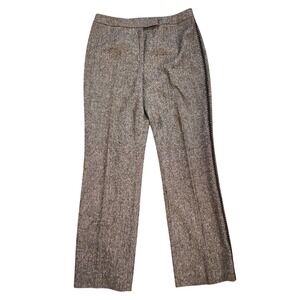 Dana Buchman‎ Black and Charcoal Wool Pants with Black whip stitching size 10